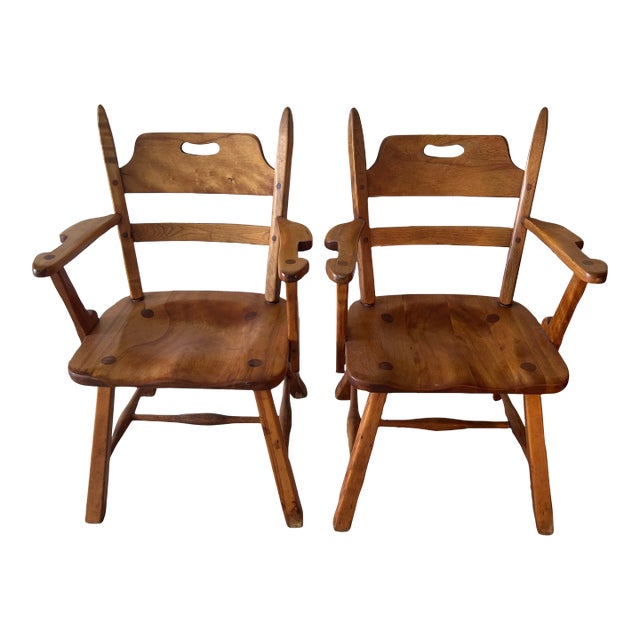 Mid 20th Century Cushman Arm Chairs by Herman De Vries - Set of 2 For Sale