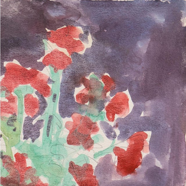 Victor Di Gesu 'Sweet Peas' by Victor Di Gesu, Louvre, Paris, Académie Chaumière, Los Angeles County Museum of Art, San Francisco Art Association, Carmel, California For Sale - Image 4 of 9