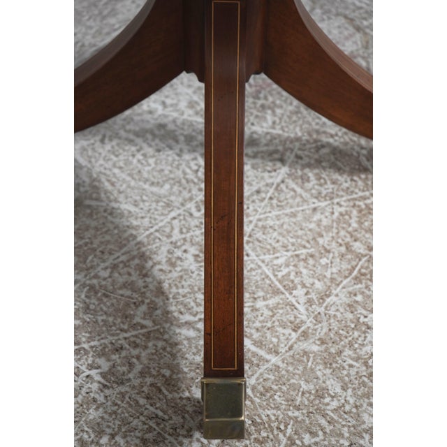 Georgian Style Oval Mahogany Inlaid Dining Table For Sale - Image 16 of 18