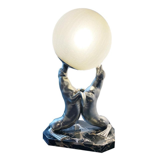 Art Deco Table Lamp by Carvin For Sale - Image 5 of 10