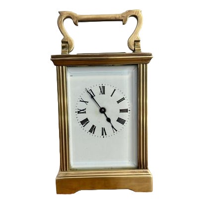 Antique Edwardian Brass Carriage Clock, 1900 For Sale