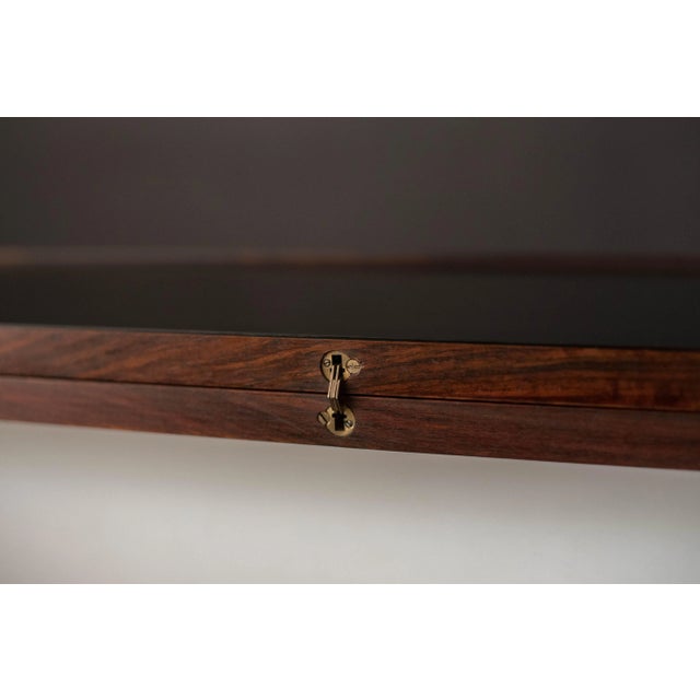 Vintage Rosewood Danish Modern Dry Bar Credenza Cabinet For Sale - Image 10 of 13