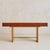 Italian Travertine + Slatted Wood Console Table with Brass Stretcher, 1970s For Sale - Image 4 of 11