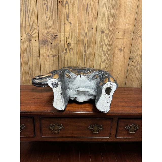 Mid 20th Century Black and Gold Elephant Plant Stand For Sale In Raleigh - Image 6 of 9