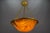 French Neoclassical Style Amber Alabaster and Bronze Pendant Light, 1920 For Sale - Image 11 of 18