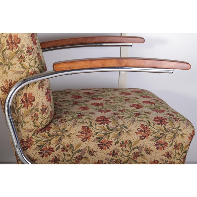 Bauhaus S 411 Tubular Chrome Armchairs from Kovona, Czechoslovakia, 1940s, Set of 2 For Sale - Image 9 of 16