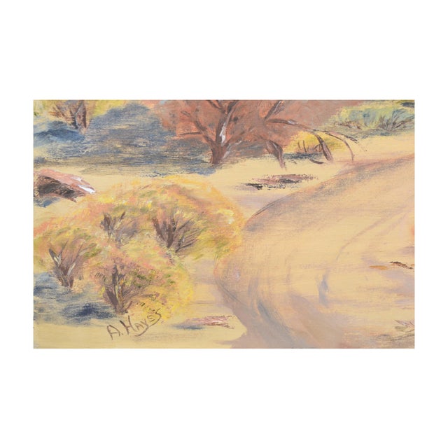 Mid-Century Palm Springs Landscape Original Oil on Canvas by Alice v. Hussey Hayes For Sale In Monterey, CA - Image 6 of 7