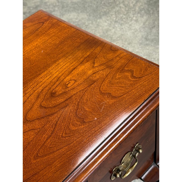 Vintage Gordon’s Fine Furniture Solid Cherry Georgian Lowboy For Sale - Image 9 of 12