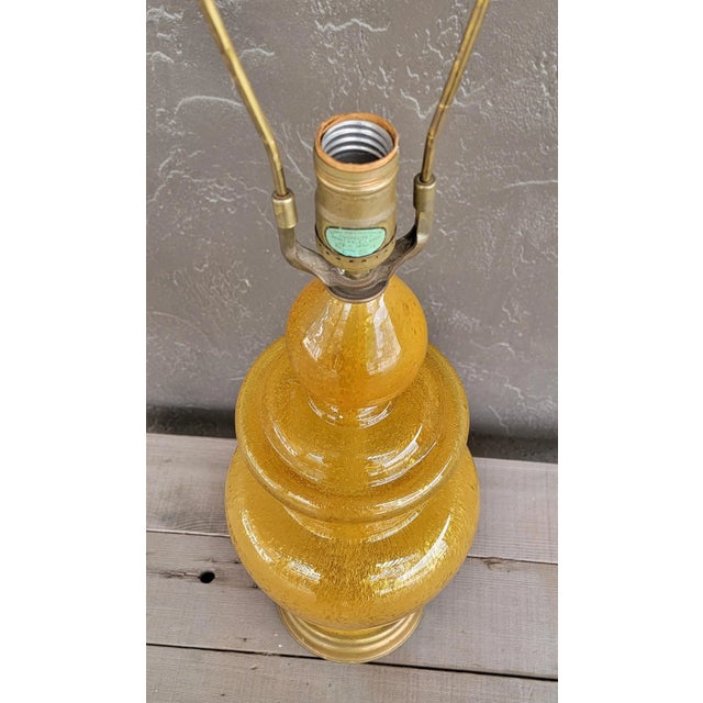 Glass Wilshire House Beverly Hills Mid-Century Modern Blown Bubble Glass Table Lamp For Sale - Image 7 of 8