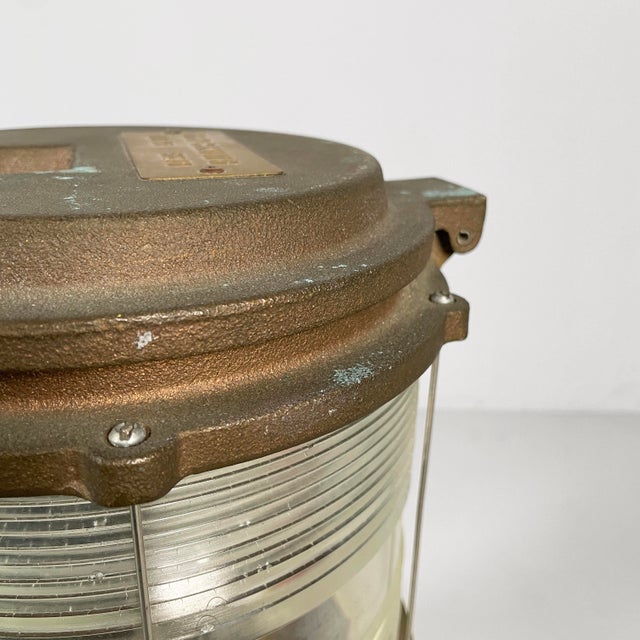 Mid-Century Modern Italian Ships Lamp in Wood, Glass and Metal, 1950s For Sale - Image 9 of 18