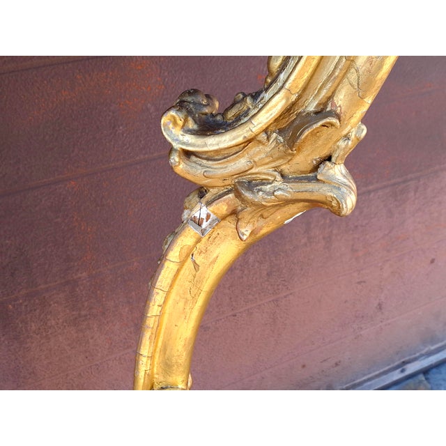 Pair 18th Century Rococo Style Carved Giltwood Marble Top Side Tables For Sale - Image 14 of 14