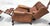 Mid-Century Modern Vintage Motioncraft Chippendale Leather Wingback Recliners Ball & Claw Pair For Sale - Image 3 of 16