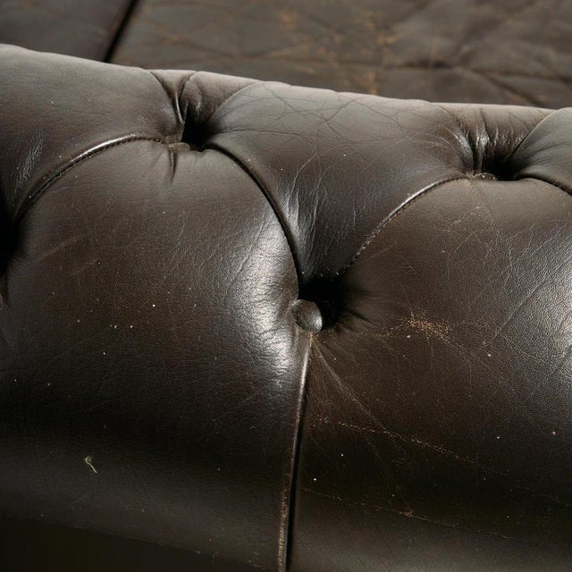 Brown Chesterfield Leather Sofa Set, 1970s, Set of 3 For Sale - Image 8 of 18