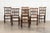 Late 19th Century 19th Century Farmhouse English Oak Harlequin Rush Spindle Back Dining Chairs, 1880, Set of 6 For Sale - Image 5 of 13