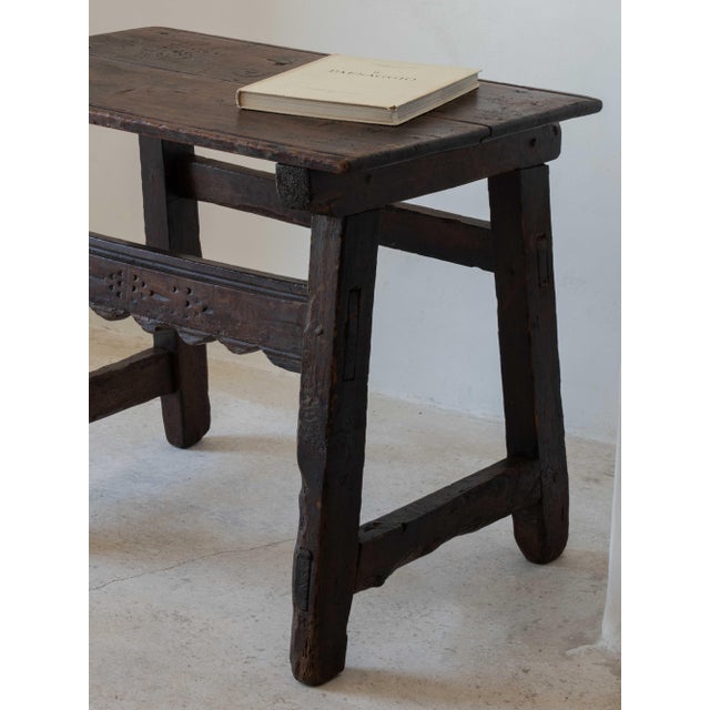 Spanish Engraved Console Table, 1700s For Sale - Image 4 of 9