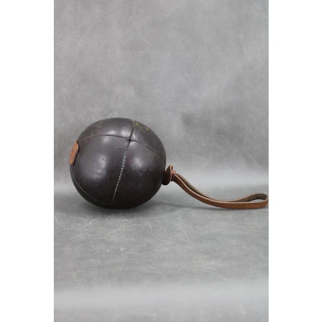 Leather Boxing Ball, Czechoslovakia, 1940s For Sale - Image 4 of 9