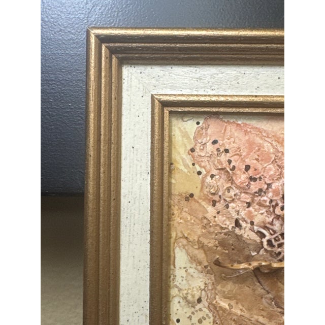 Late 20th Century Abstract Mixed Media Coastal Shell & Sea Fan Framed Oil Painting For Sale - Image 5 of 12