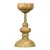 Bronze Lotus Candlestick – 5.7" Altar Candle Holder With Verdigris Patina For Sale