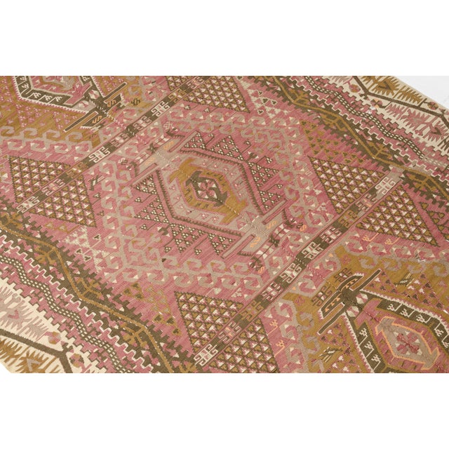 Textile Mid 20th Century Oversize Handwoven Kilim Rug For Sale - Image 7 of 10