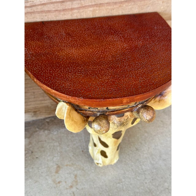 Plastic Vintage Sculptural Cast Resin Giraffe Decorative Wall Brackets-Pair For Sale - Image 7 of 12
