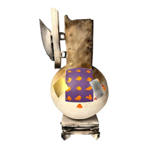 1980s Contemporary Ceramic Studio Pottery Art Vase on Stand