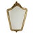 Small vintage crest mirror in classic Baroque style, made of resin gilded with gold leaf; manufactured in France during...