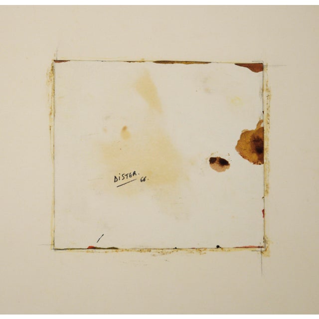 1960s Colored Conversions - Abstract Watercolor and Ink on Paper by Dister For Sale - Image 5 of 5