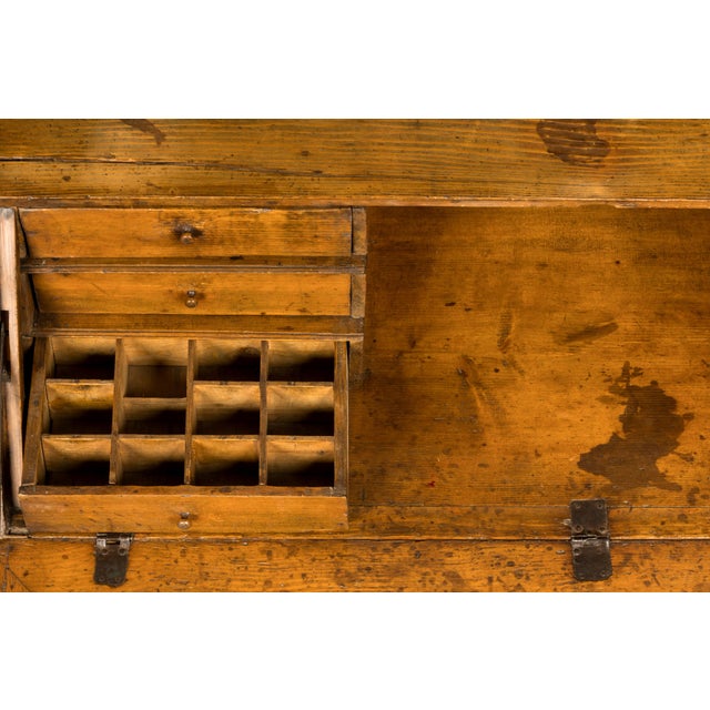 Early 19th Century Early 19th Century French Provincial Pine Secretary For Sale - Image 5 of 18