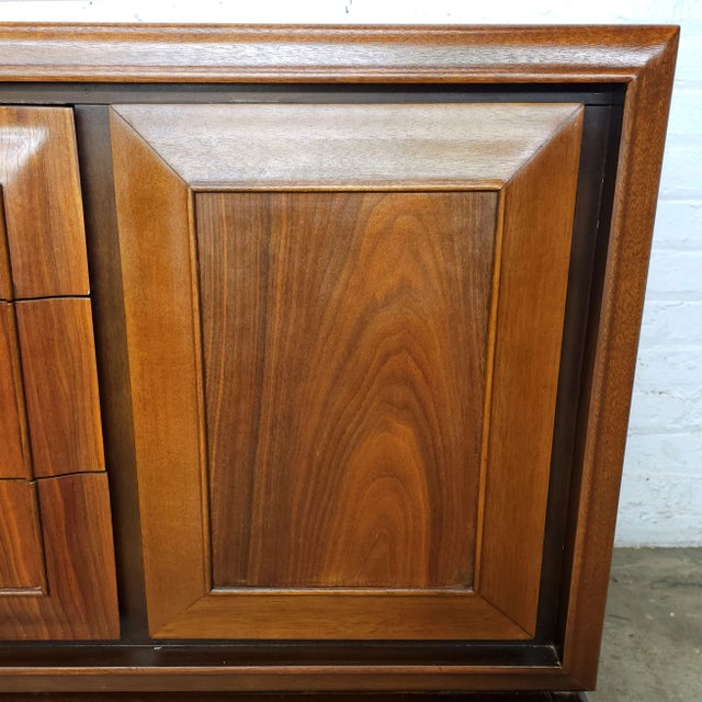 Wood 1960s Walnut Mid Century Modern Credenza Buffet by United Furniture For Sale - Image 7 of 12