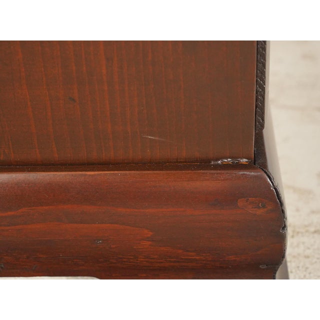 Vintage Mirrored Back Wood Curio Vitrine Cabinet For Sale - Image 9 of 15