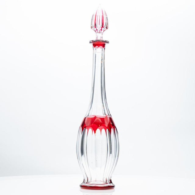 French Baccarat and Saint Louis Items in Red Crystal, 1930, Set of 3 For Sale - Image 12 of 15