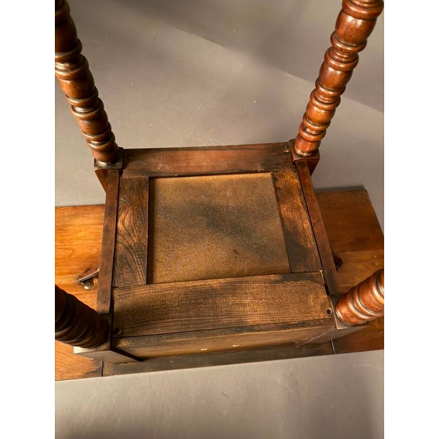 Mid 20th Century American Solid Birch Drop Leaf Side Table by Davis Cabinet Co., Two Drawer Nightstand For Sale - Image 18 of 18