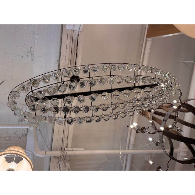 2010s Ochre Arctic Pear Oval Chandelier For Sale - Image 5 of 12
