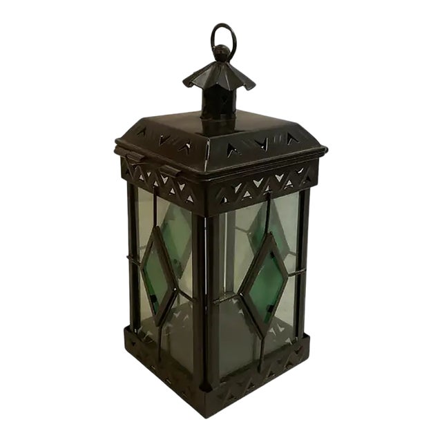 Small Antique Brass Lantern For Sale