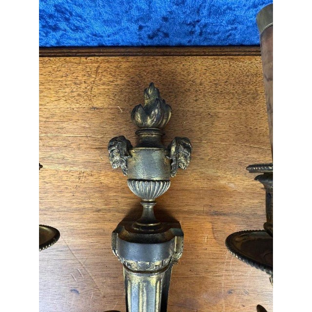Lxvi Style Wall Lights in Gilt Bronze, Set of 2 For Sale - Image 3 of 9