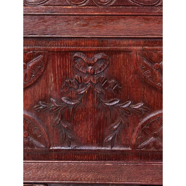 Brown 18th Century Carved Oak Corner Cabinet For Sale - Image 8 of 13