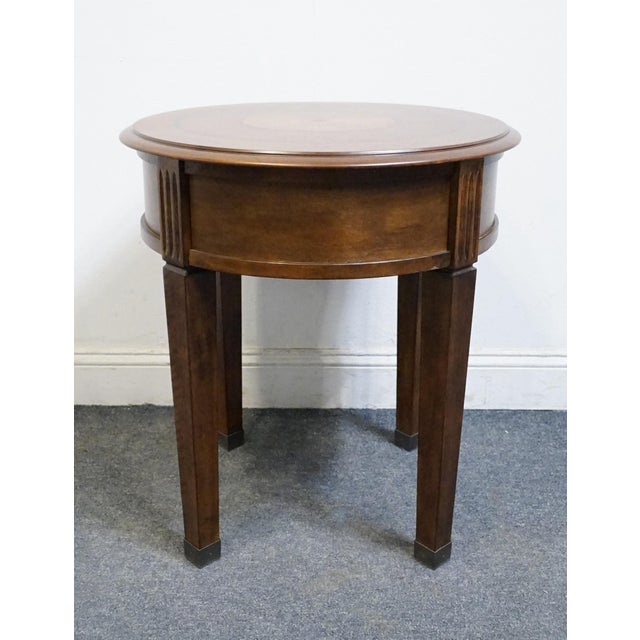 Ashley Furniture Glen Eagle Collection Cherry Contemporary Traditional 24" Round Accent End Table T247-6 For Sale - Image 10 of 14
