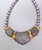 Purple Vintage 1985 Signed Napier Purple "Sherbet" Molded Lucite Collar Necklace For Sale - Image 8 of 12