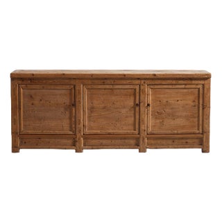 Wooden Sideboard with Three Doors, 1920s For Sale