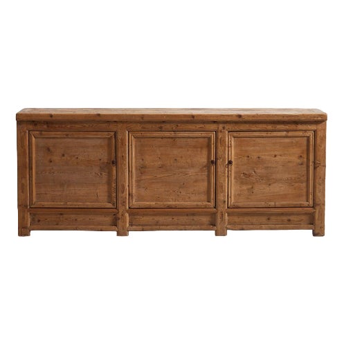 Wooden Sideboard with Three Doors, 1920s For Sale