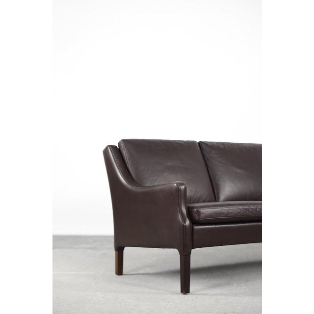 3-Seater Chocolate Leather Sofa, 1960s For Sale - Image 9 of 18