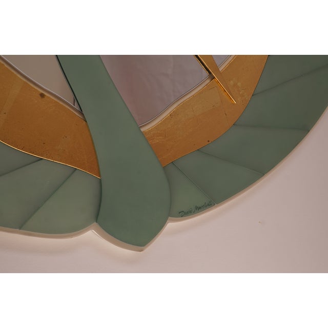 Mirror with Golden Crane Motifs by David Marshall, 1970s For Sale - Image 9 of 18