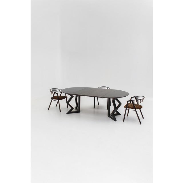 Vintage French Table in Wenge, 1990s For Sale - Image 4 of 13