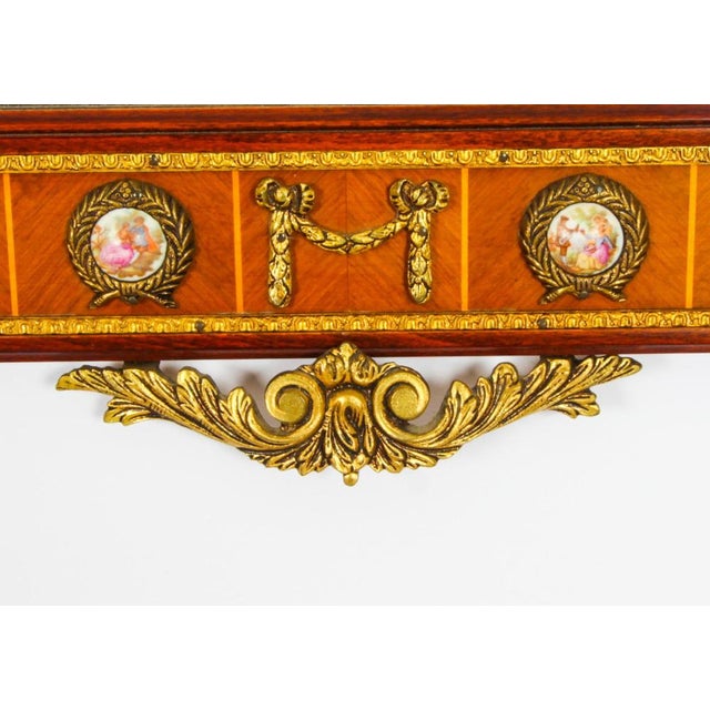 Ormolu & Porcelain Mounted Console Table & Mirror by Epstein, 20th Century, Set of 2 For Sale - Image 16 of 18