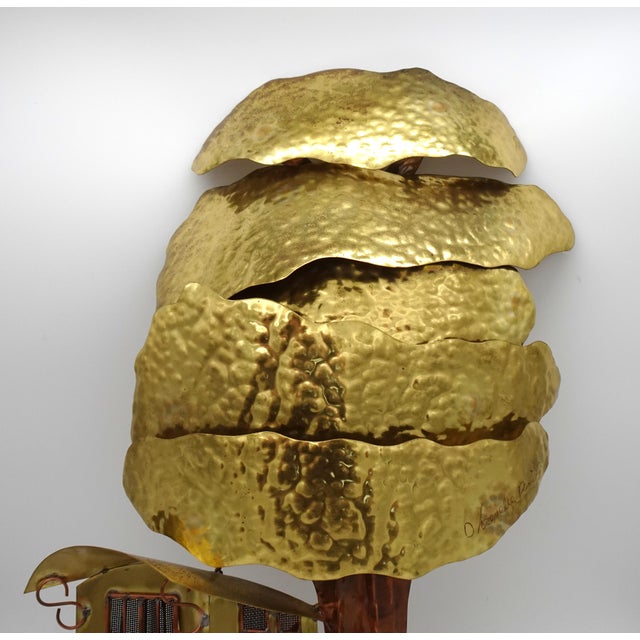 Brutalist Belgian Brass Wall Art Sculpture from Daniel D'haeseleer, 1980s For Sale - Image 9 of 12