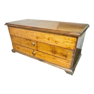 Vintage Mahogany Fliptop Tool Chest For Sale