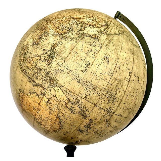 Rare German 1879 Dietrich Reimer Terrestrial Globe, Cartography by Heinrich Kiepert (1818–1899) For Sale - Image 10 of 18