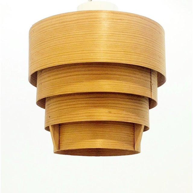 Mid-Century Modern Mid-Century Scandinavian Pine Ceiling Light Model T 354 by Hans-Agne Jakobsson for Ellysett Markaryd, Sweden, 1960s For Sale - Image 3 of 10
