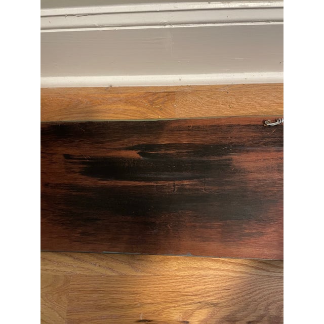 Charcoal Vintage Hand-Painted “Sea★Side” Nautical Wall Sign on Reclaimed Cabinet Door For Sale - Image 8 of 9