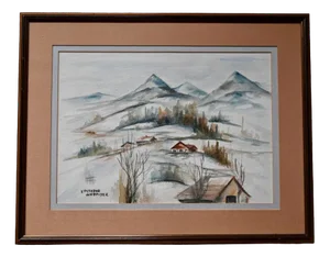 Vera Petrova Wespiser, Scenery, Painting on Paper, Framed